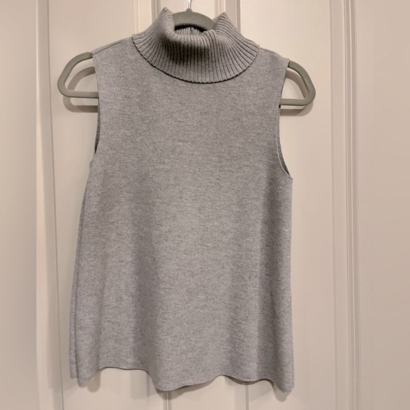 Zara Sweaters - ZARA grey sleeveless turtle neck sweater